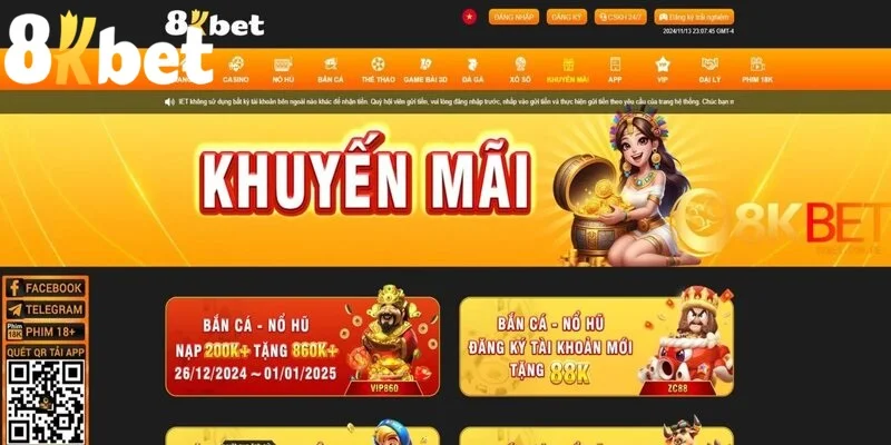 Hãy tham gia ngay 8kbet để khám phá những chương trình khuyến mãi hấp dẫn!